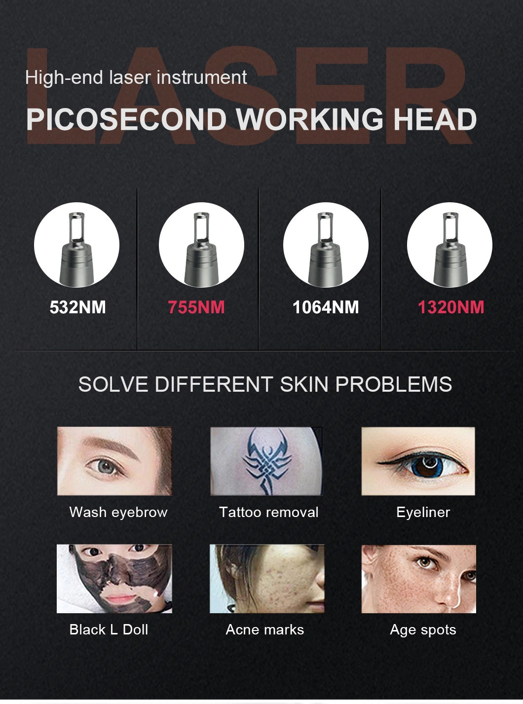 Picosecond Laser Tattoo Removal Scars and Acne Marks Machine