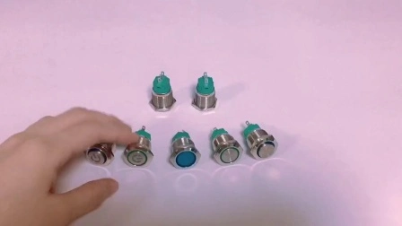 Interruptor pulsador iluminado por LED Botón de inicio con bloqueo automático de 19 mm con logotipo de encendido iluminado