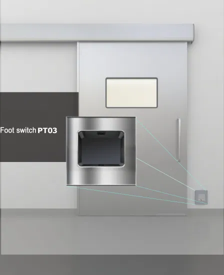 Sensor de pie para puerta corrediza hermética automática e interruptor de pedal