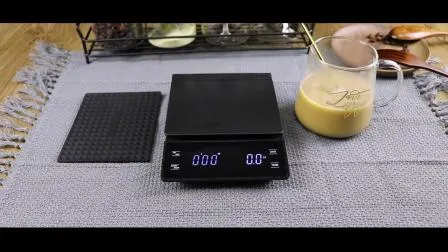 Contador de tiempo plástico de la escala del café de la comida de la pantalla táctil LED del ABS 3kg